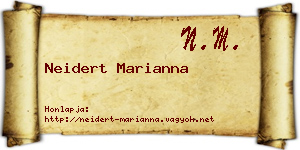 Neidert Marianna névjegykártya